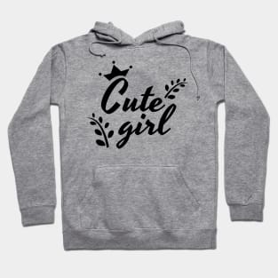Cute Girl Text Design Hoodie